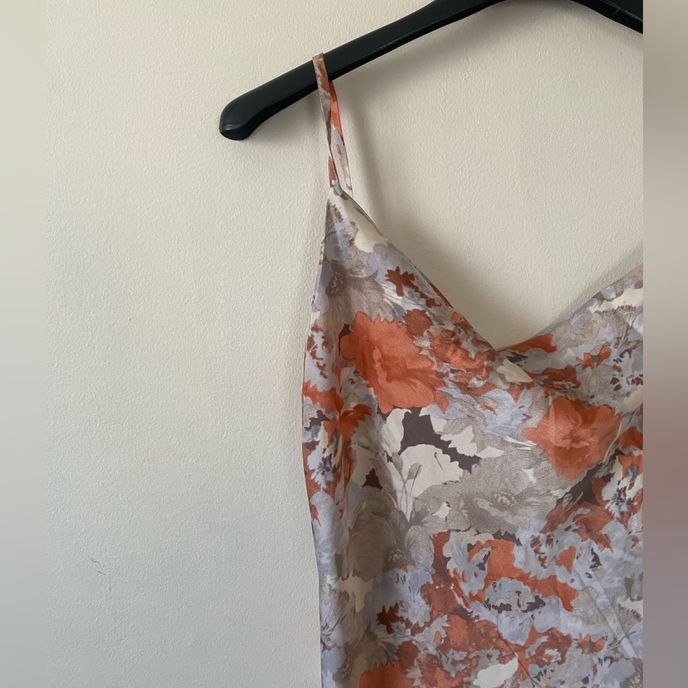 NWT Floral Midi Slip Dress with Slit
